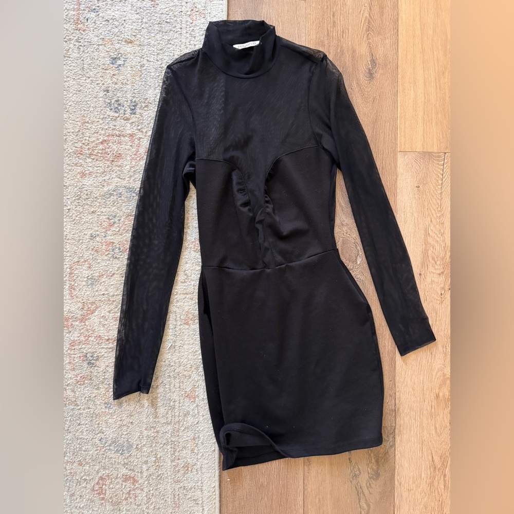 Arden B Black Long Sleeve Dress